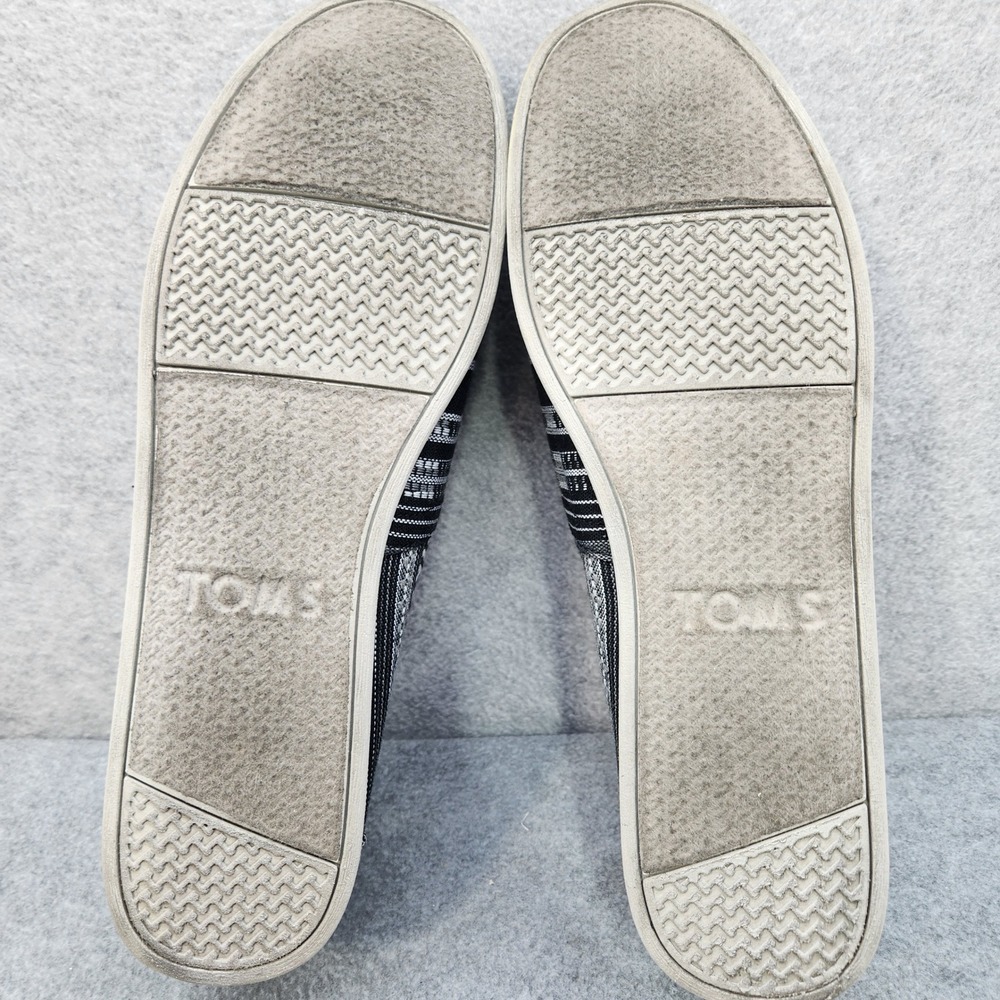 TOMS Slip On Shoes Black White Pattern Casual Comfort Loafers Mens 12 - Picture 9 of 11